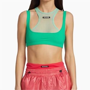 NWT Monse Teal Green Double Layered Sports Bra. Size Small